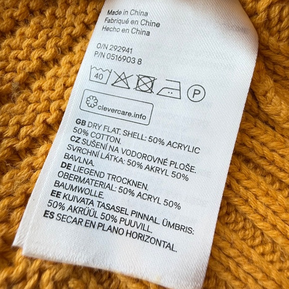 Divided Knit Sweater Mustard Yellow Size M - Picture 4 of 9